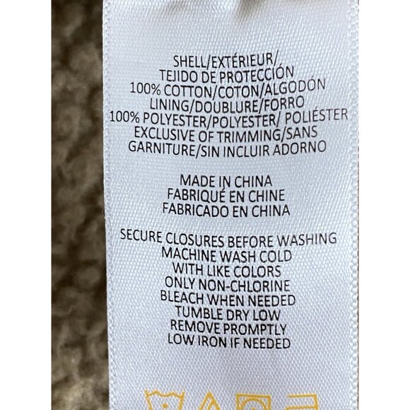 Wolverine Upland Sherpa Lined Gray Vest Twill Cotton Men’s Large Full Zip - Picture 11 of 16